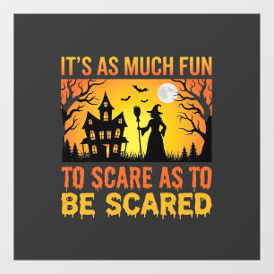 Halloween Haunted House Witch Scare Quote Window Cling