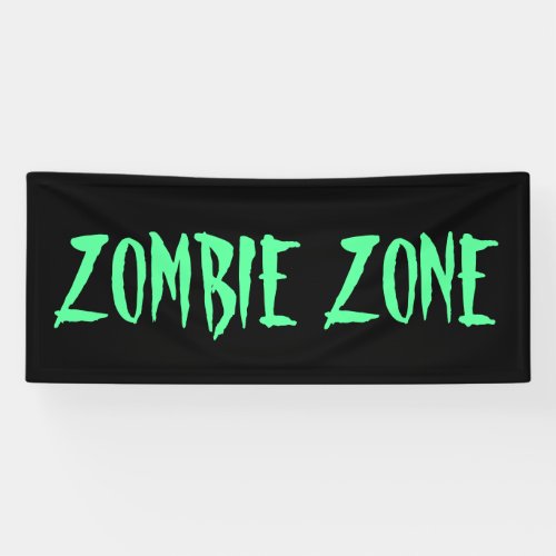Halloween Haunted House Zombie Zone  Banner
