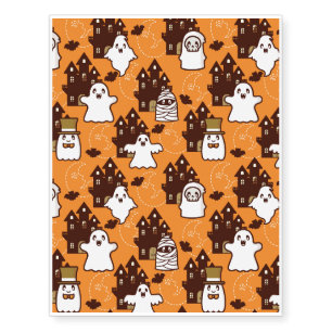 Halloween Haunted Houses Temporary Tattoos