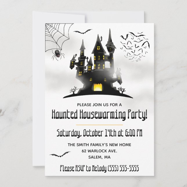 Halloween, Haunted Housewarming Party Invitation (Front)