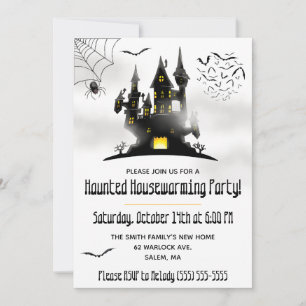 Halloween, Haunted Housewarming Party Invitation