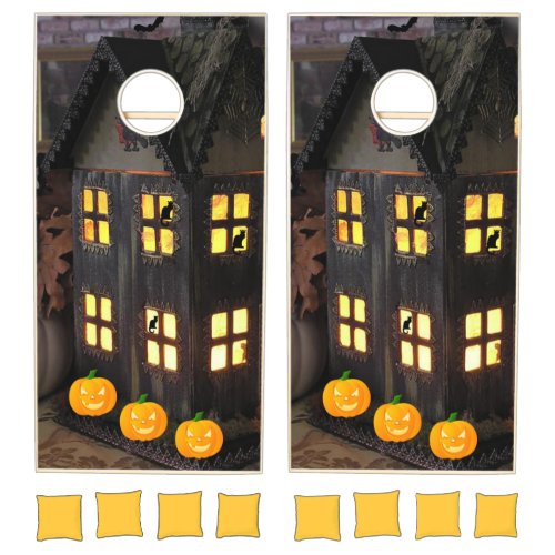 Halloween Haunted Mansion Cornhole Set
