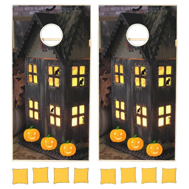 Halloween Haunted Mansion Cornhole Set  (Set)