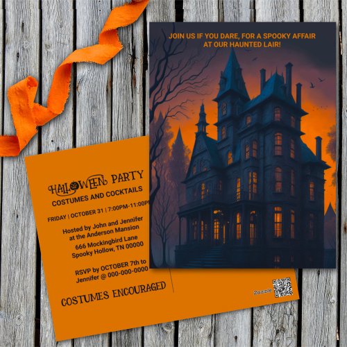 Halloween Haunted Mansion Costume Party Invitation