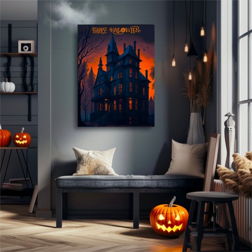 Halloween Haunted Mansion House Halloween Poster