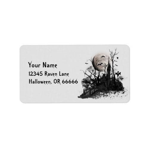 Halloween Haunted Mansion Label