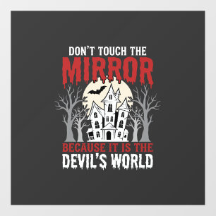 Halloween Haunted Mirror Devils World Graphic Floor Decals