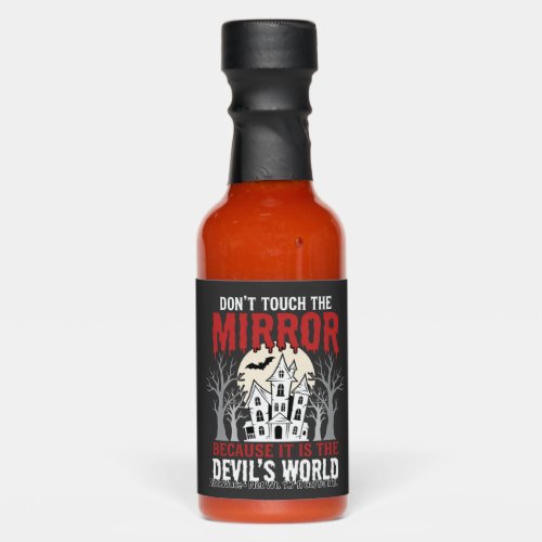 Halloween Haunted Mirror Devils World Graphic Hot Sauces