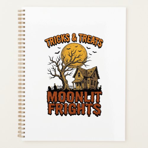Halloween Haunted Moon Vintage Tree Night Shirt_1 Planner