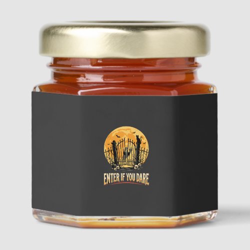 Halloween Haunted Moon Warning Honey Jar Favors