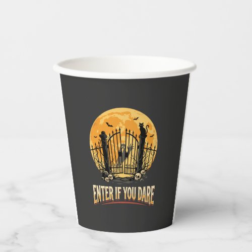 Halloween Haunted Moon Warning Paper Cups