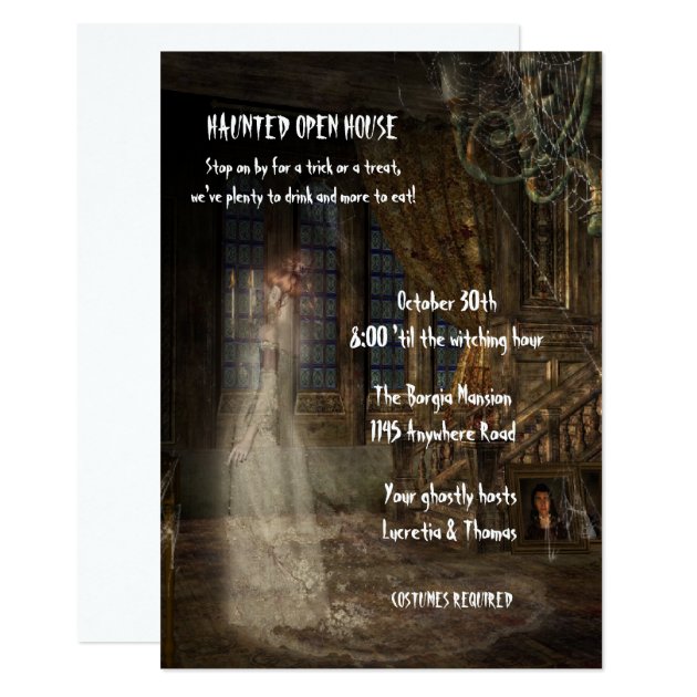 Halloween Haunted Open House Invitation