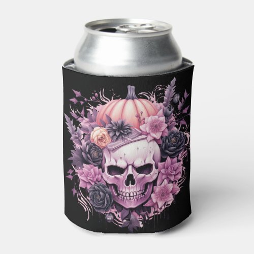 Halloween _ Haunted Pink Skull Can Cooler