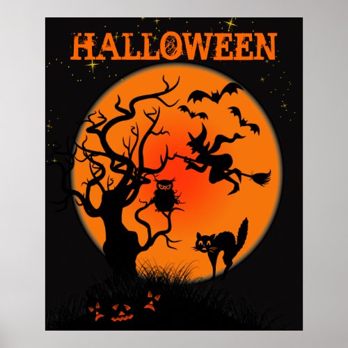 Halloween Haunted Place Poster