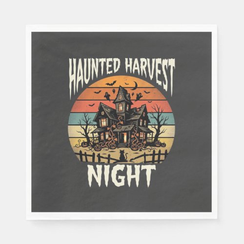 Halloween Haunted Pumpkin Night Napkins