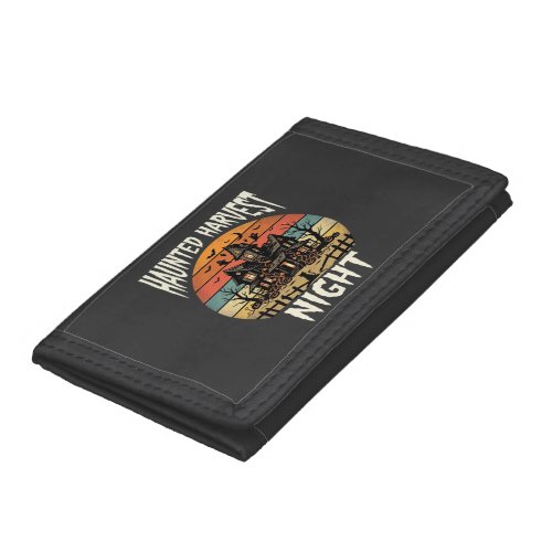 Halloween Haunted Pumpkin Night Trifold Wallet