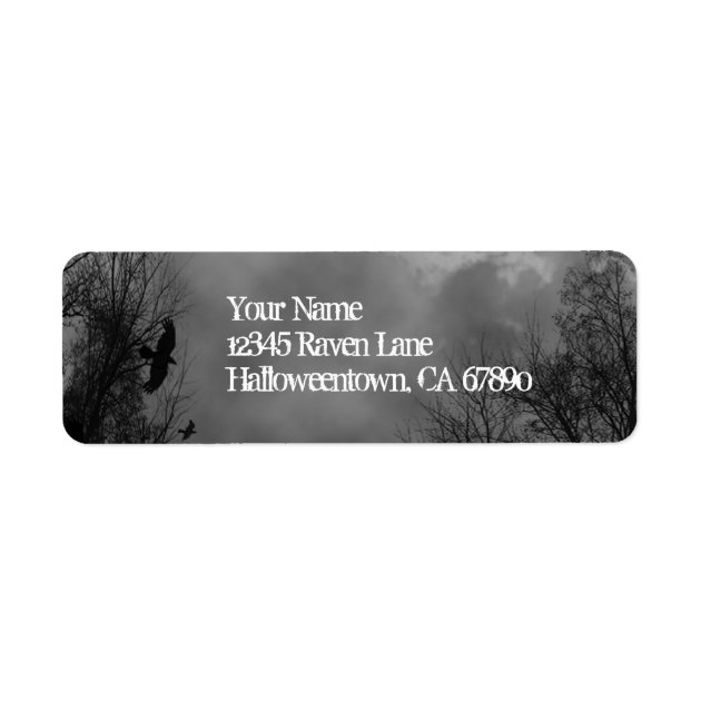 Halloween Haunted Sky Return Address Labels
