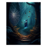 Halloween Haunted Spider Sorcerer Poster