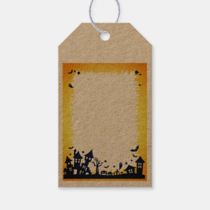 Halloween Haunted Village Gift Tag