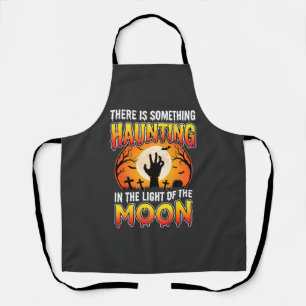 Halloween Haunting Moon Graveyard Horror Apron