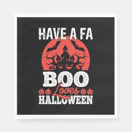 Halloween Have A Boo Loves Halloween Birthday Napkins