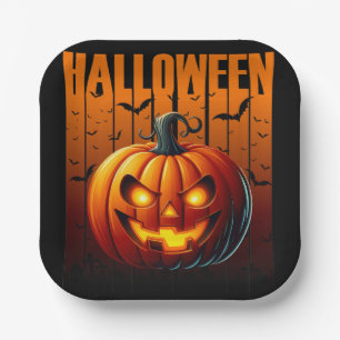 Halloween Havoc - Jacks and Bats Paper Plates