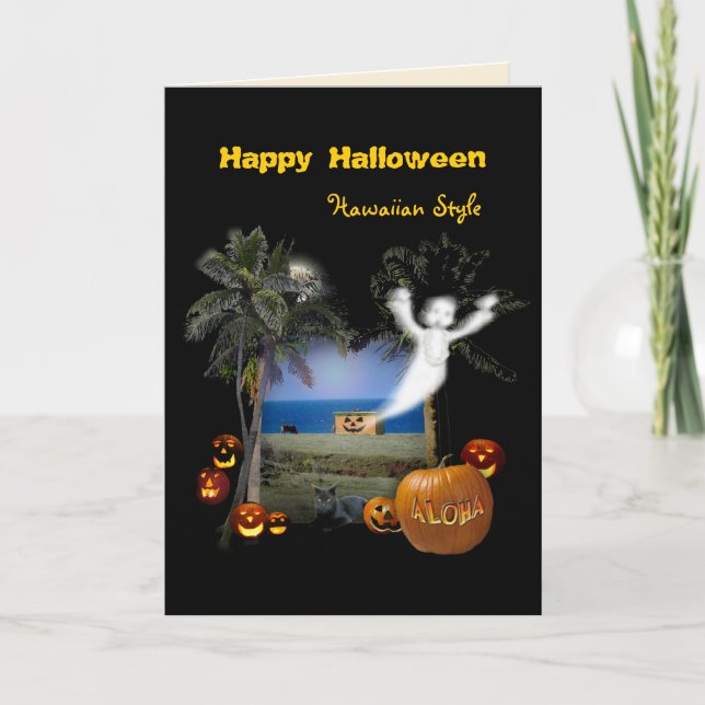 Halloween Hawaiian Style Card (Front)
