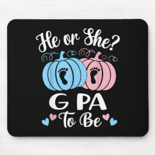 Halloween He Or She G Pa To Be Pumpkin Gender Reve Mouse Pad