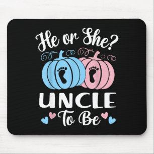 Halloween He Or She Uncle To Be Pumpkin Gender Rev Mouse Pad