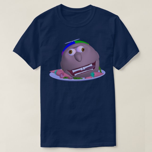 Halloween Head on a Plate Johnny T-shirt (Design Front)