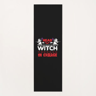 Halloween Head Witch In Charge Birthday Yoga Mat