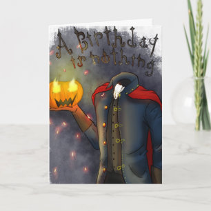 Halloween Headless Horseman Birthday Card