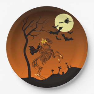 Halloween Headless Horseman Paper Plates