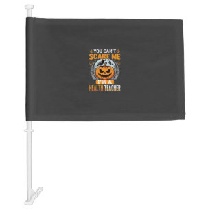 Halloween Health Teacher Scary Pumpkin Crow Car Flag