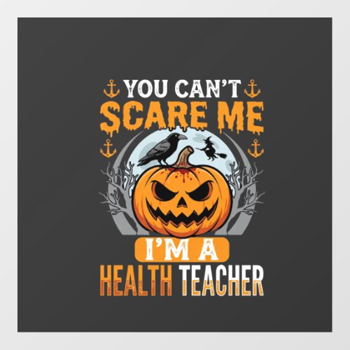 Halloween Health Teacher Scary Pumpkin Crow Floor Decals
