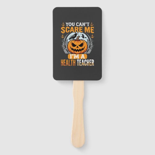 Halloween Health Teacher Scary Pumpkin Crow Hand Fan