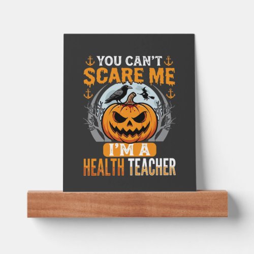 Halloween Health Teacher Scary Pumpkin Crow Picture Ledge