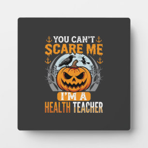 Halloween Health Teacher Scary Pumpkin Crow Plaque