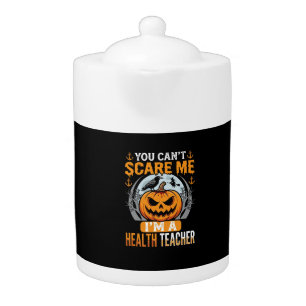 Halloween Health Teacher Scary Pumpkin Crow Teapot