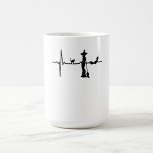Halloween Heart Beat Black Cat and Bat Color Morph Mug