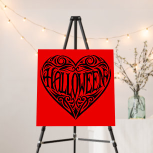 Halloween Heart, Black Heart, Holiday Foam Board