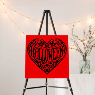 Halloween Heart, Black Heart, Holiday Foam Board