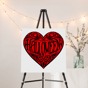 Halloween Heart, Black Heart, Holiday Foam Board