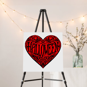 Halloween Heart, Black Heart, Holiday Foam Board