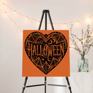 Halloween Heart, Black Heart Shape, Holiday Foam Board