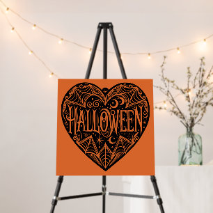 Halloween Heart, Black Heart Shape, Holiday Foam Board
