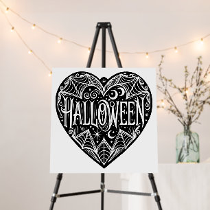 Halloween Heart, Black Heart Shape, Holiday Foam Board