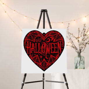Halloween Heart, Black Heart Shape, Holiday Foam Board