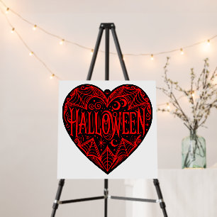 Halloween Heart, Black Heart Shape, Holiday Foam Board