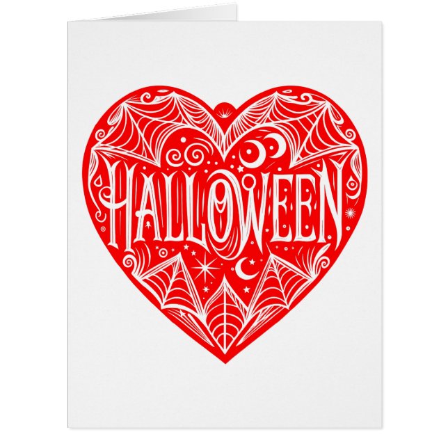Halloween Heart, Red Heart Shape, Holiday (Front)